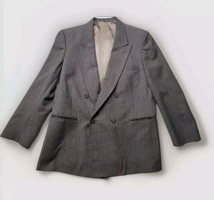 Vintage Arnie Charcoal Gray Pin Stripped Sports Coat Blazer Jacket Men's 42s